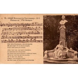 Carte postale ancienne Lille monument Desrousseaux P tit Quinquin Nord