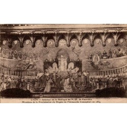 Carte postale ancienne Lyon basilique Fourvière mosaïque proclamation du dogme
