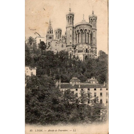 Carte postale ancienne Lyon Abside de Fourvière LL CPA Rhône