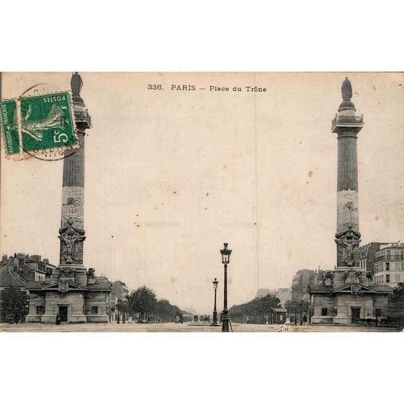 Carte postale ancienne Paris Place du Trône CPA