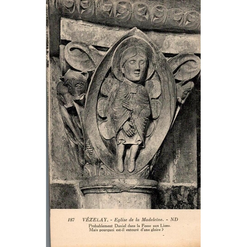 Carte postale ancienne Vézelay Église de la Madeleine