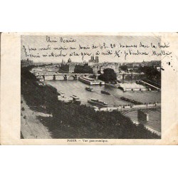 Carte postale ancienne Paris vue panoramique CPA