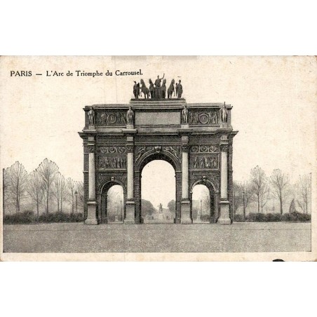 Carte postale ancienne Paris Arc de Triomphe du Carrousel CPA