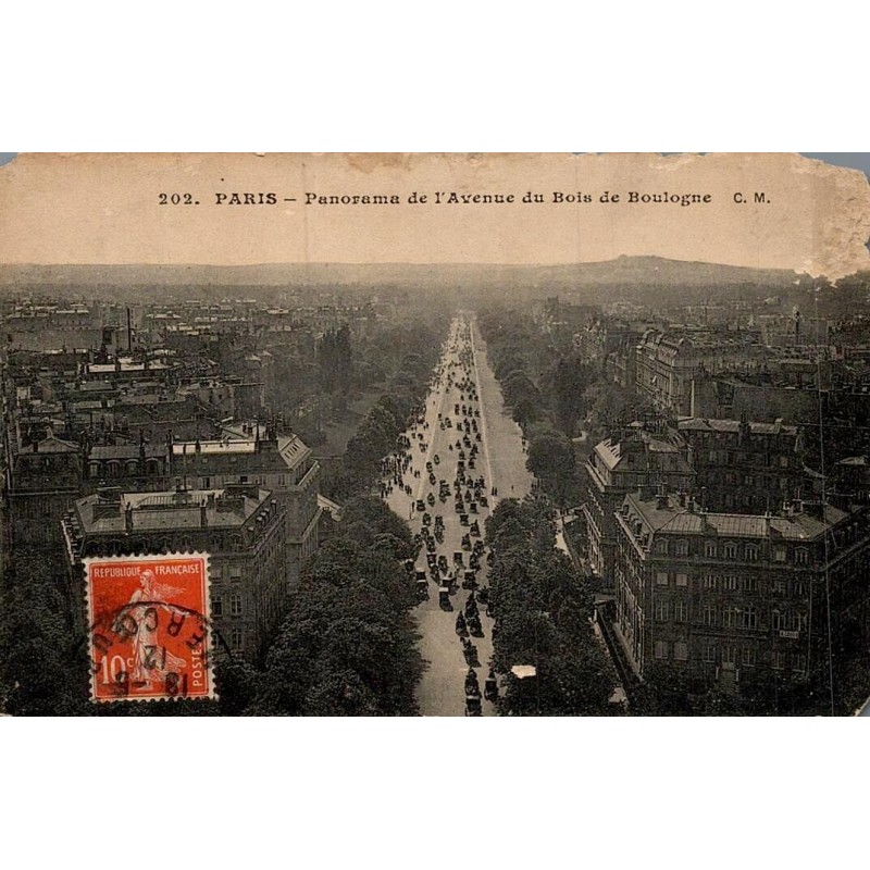 202 - PARIS - Panorama de l'Avenue du Bois de Boulogne - C.M.