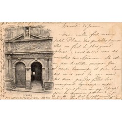 CPA Dieppe Porte latérale de l’église Saint-Jacques