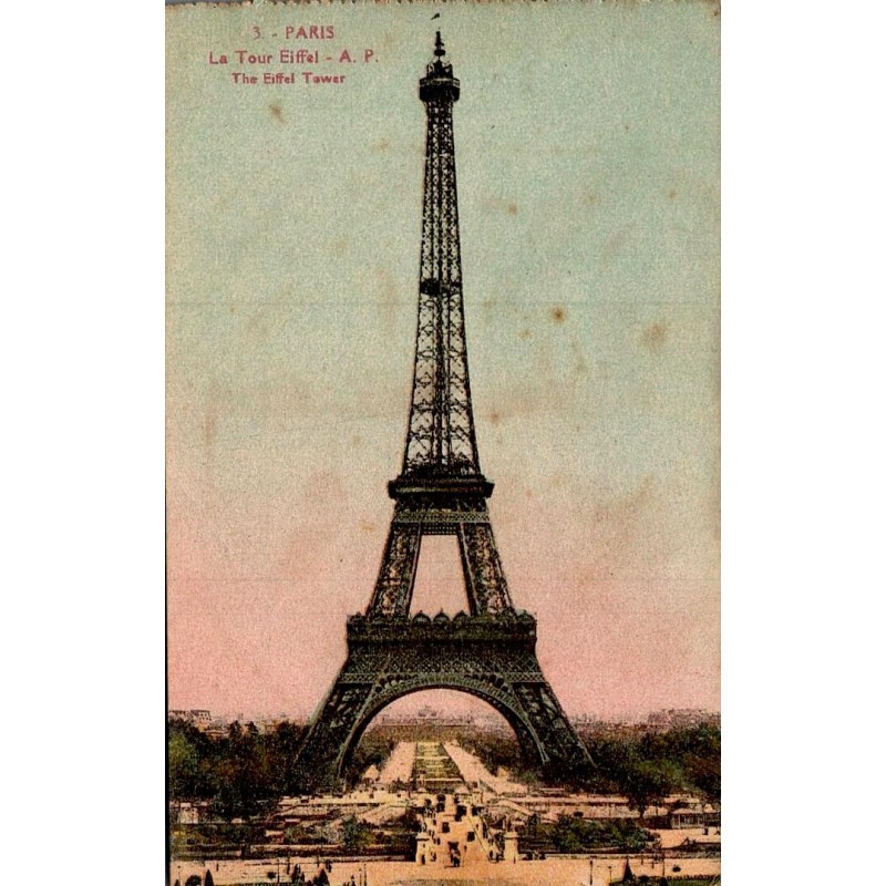 Carte postale ancienne Paris La Tour Eiffel CPA