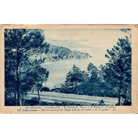 Carte postale ancienne Le Trayas Corniche d’Or Pointe du Trayas et Pointe de l’Esquillon CPA Var