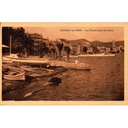 Carte postale ancienne Sanary-sur-Mer La Promenade des Baux CPA Var