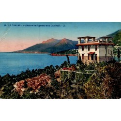 Carte postale ancienne Le Trayas Baie de la Figuarette et Cap Roux LL CPA Var