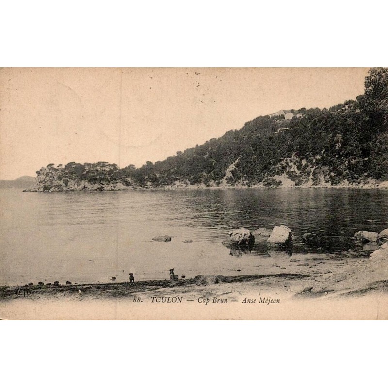 Carte postale ancienne Toulon Cap Brun Anse Méjean