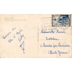 Carte postale ancienne Agay Coucher de soleil sur l’Île d’Or