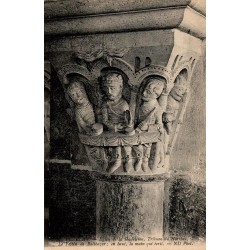 Carte postale ancienne Vézelay Festin de Balthazar tribune du narthex ND