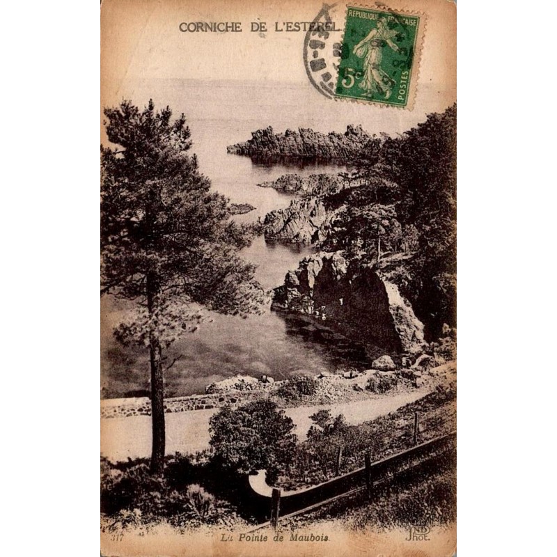 Carte postale ancienne Corniche de l’Estérel Pointe de Maubois