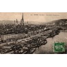 Carte postale ancienne Rouen les quais vue prise du transbordeur