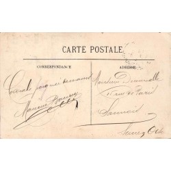 Carte postale ancienne Rouen Place de l’Hôtel de Ville et Église Saint-Ouen