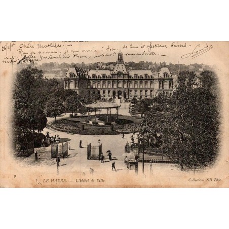 Carte postale ancienne Le Havre L’Hôtel de Ville en Seine-Maritime