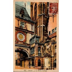 Carte postale ancienne Rouen La Grosse Horloge en Seine-Maritime