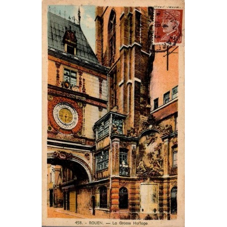 Carte postale ancienne Rouen La Grosse Horloge en Seine-Maritime