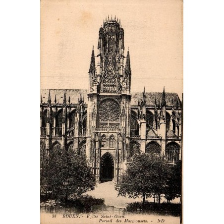 Carte postale ancienne Rouen église Saint-Ouen Portail des Marmousets édition ND
