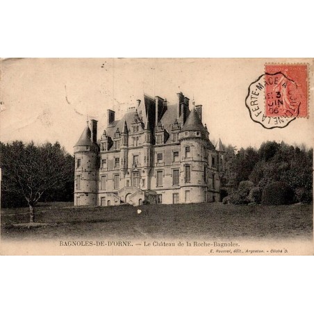 Carte postale ancienne Bagnoles-de-l’Orne Château de la Roche-Bagnoles