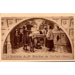 Carte postale ancienne Alençon fresque de la chapelle de Sainte-Thérèse de l’Enfant-Jésus
