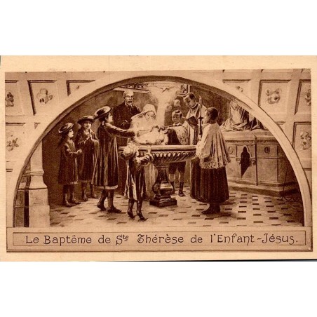Carte postale ancienne Alençon fresque de la chapelle de Sainte-Thérèse de l’Enfant-Jésus