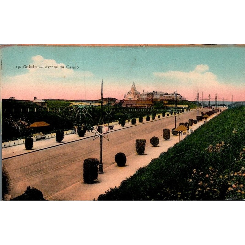 Carte postale ancienne Calais Avenue du Casino Pas-de-Calais Belle Époque