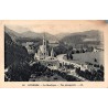 Carte postale ancienne Lourdes basilique vue plongeante LL
