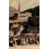 Carte postale ancienne Lourdes la grotte et la basilique LL