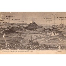 Carte postale ancienne Clermont-Ferrand et la Chaîne des Dômes