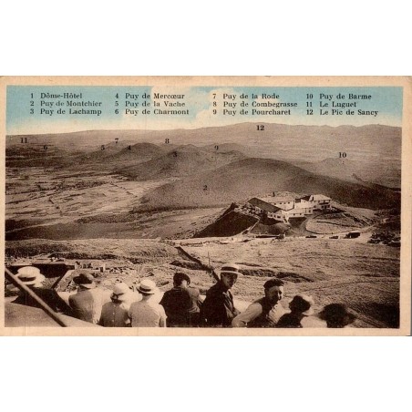 198 - Les Dômes sud, vus de l'Observatoire du  Puy de Dôme (alt 1467 m)