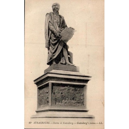 19 - STRASBOURG - Statue de Gutenberg - Gutenberg's Statue. -- LL