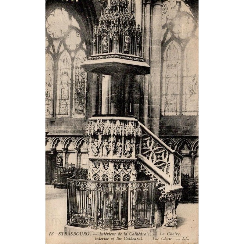 13 - STRASBOURG - Intérieur de la Cathédrale - La Chaire -- LL