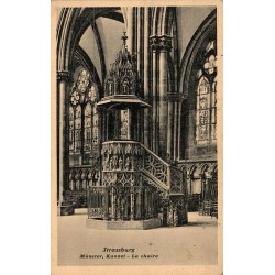 Carte postale ancienne Strasbourg Muenster Kanzel la chaire
