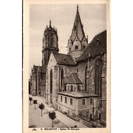 Carte postale ancienne Sélestat Église Saint-Georges Bas-Rhin