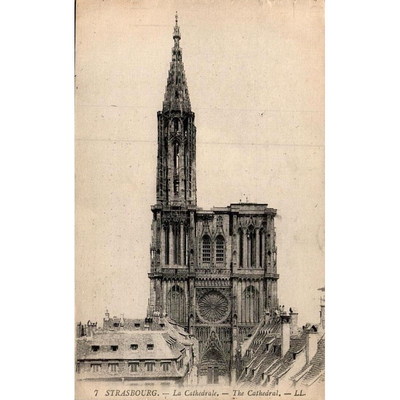 Carte postale ancienne Strasbourg La Cathédrale Notre-Dame Bas-Rhin