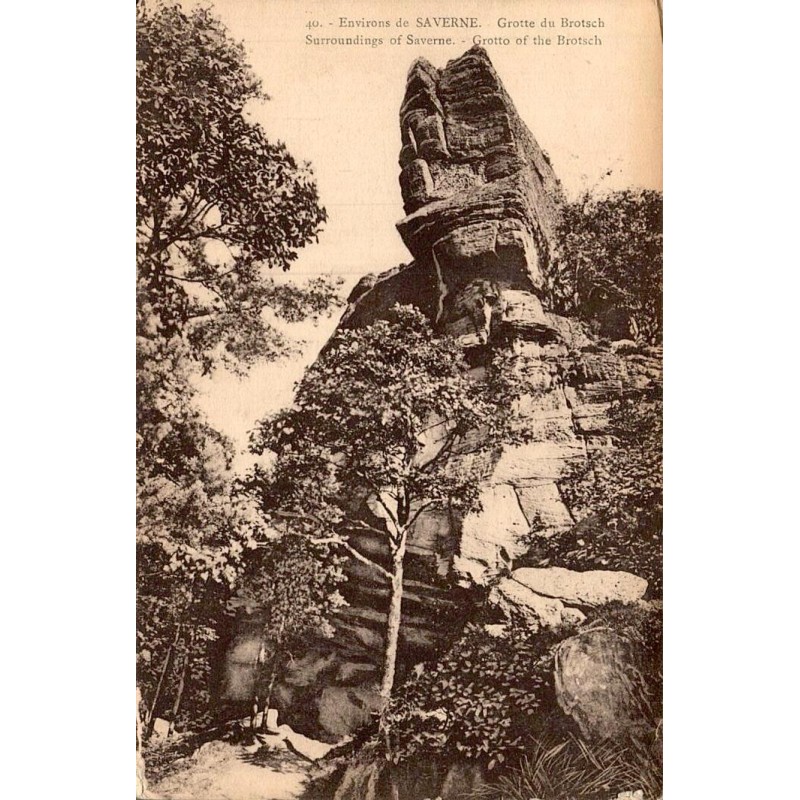 Carte postale ancienne Saverne Grotte du Brotsch Bas-Rhin