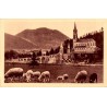 Carte postale ancienne Lourdes basilique et Pic du Jer
