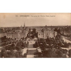 Carte postale ancienne Strasbourg vue prise de l’Ancien Palais Impérial