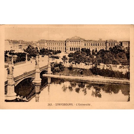 Carte postale ancienne Strasbourg L’Université monument de la Neustadt