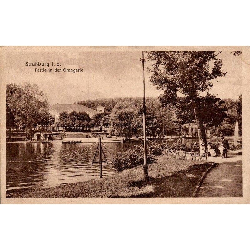 Carte postale ancienne Strassburg i E Partie in der Orangerie