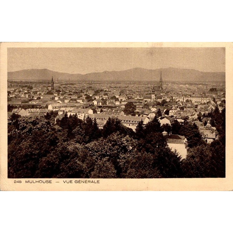 Carte postale ancienne Mulhouse Vue Générale panorama de la ville