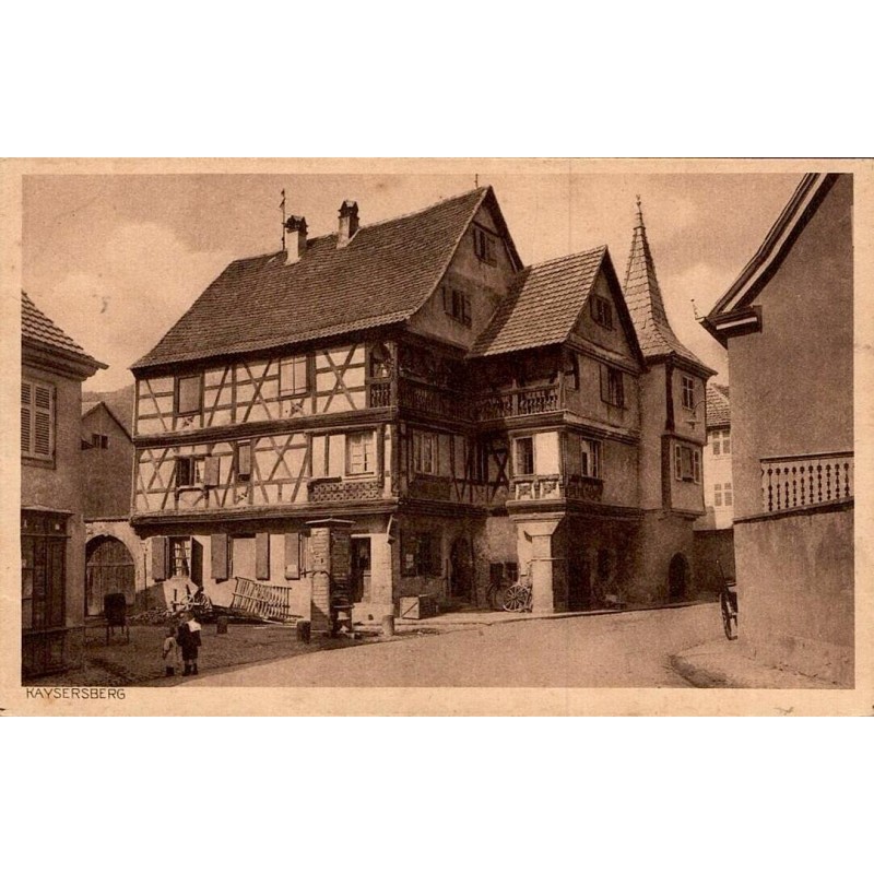 Carte postale ancienne Kaysersberg village médiéval du Haut-Rhin
