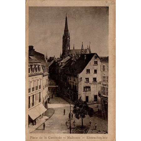 Carte postale ancienne Mulhouse Place de la Concorde Eintrachtsplatz