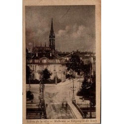 Carte postale ancienne Mulhouse Entrée de la Ville Eingang in die Stadt