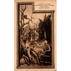 Carte postale ancienne Musée de Colmar Ermites Saint Antoine et Saint Paul Grünewald