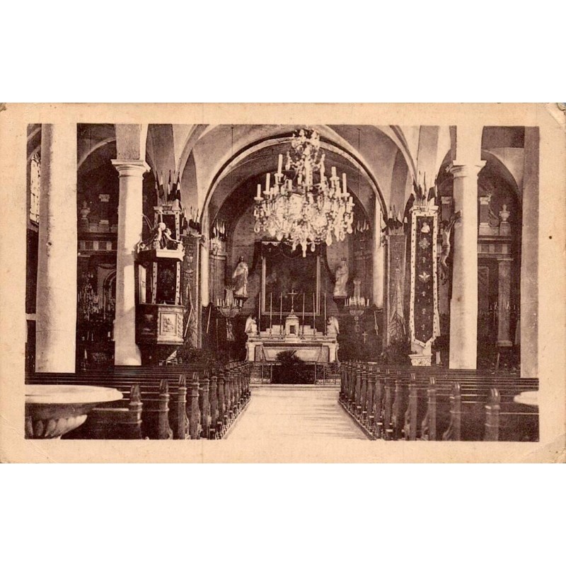 Carte postale ancienne Dampierre-sur-Salon Intérieur de l’Église