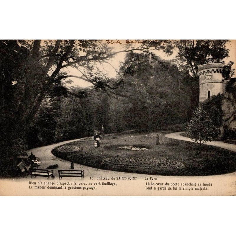 Carte postale ancienne Château de Saint-Point Le Parc