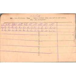 Carte postale ancienne Luz-Saint-Sauveur – Église fortifiée dite des Templiers