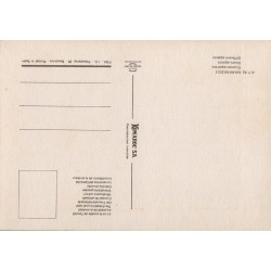 CPM Marrakech – Porteur d’eau, musiciens et Koutoubia – Maroc